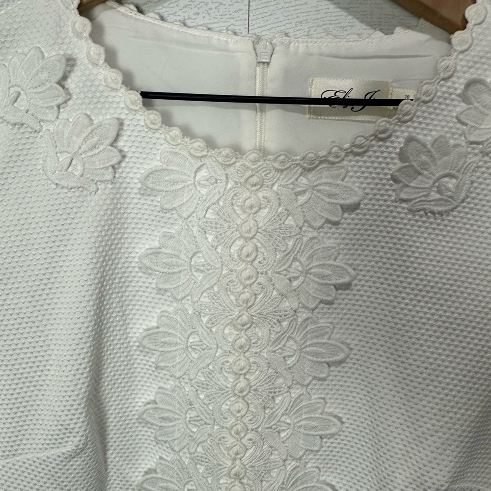 NWT Eliza J White Dress Size 10 - Picture 8 of 13